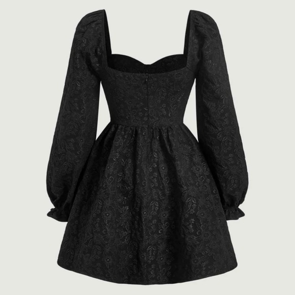 SHEIN | mod | Jacquard Sweetheart Dress - Picture 3 of 3